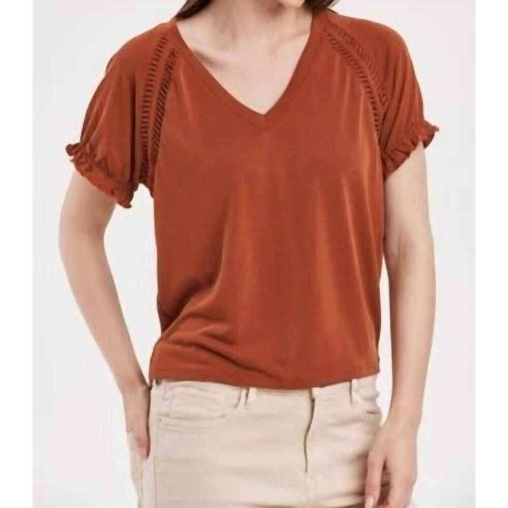 NEW ANOTHER LOVE janara top in roasted pecan